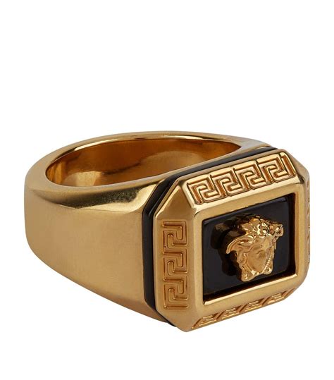 versace medusa ring mens|18k versace ring.